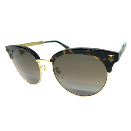- GUCCI GG0222SK 002 Havana/Gold Cateye Sunglasses