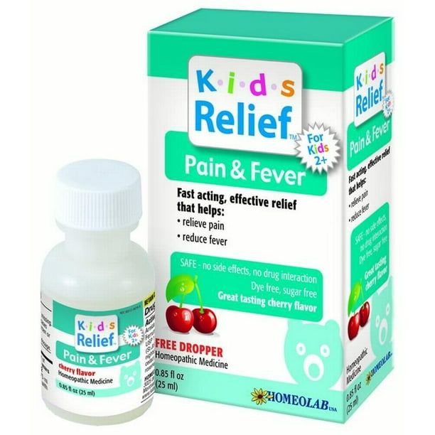 Homeolab Usa Kids Pain Fever Relief Ages 2 85 Oz Walmart Com Walmart Com