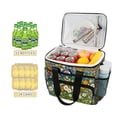 thumbnail image 2 of FORMRS Insulated Cooler Bag 24 Cans Capacity Soft Leakproof Lunch Box with Side Pockets, Orange Floral Garden, 2 of 7