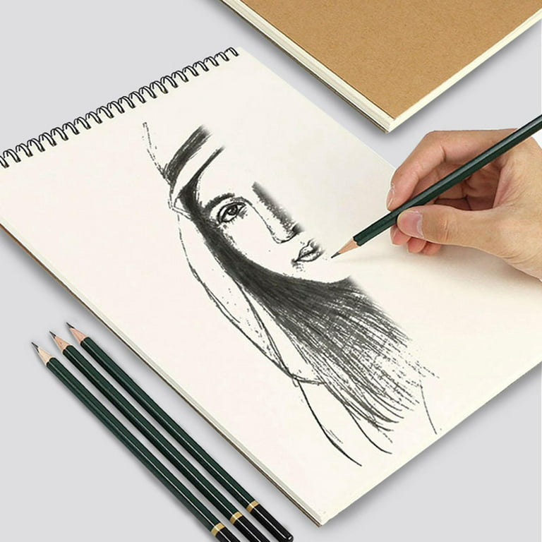1Pc Sketch Book, A4 (8.3”X11.7”) 24 Sheets (98lb/160gsm), Spiral Bound  Artist Sketch Pad, Durable Acid Free Drawing Paper, Ideal for Adults & Teens.