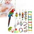 thumbnail image 3 of de juguetes para loros de 15 piezas, escalera para mascotas, columpio para pájaros, juguetes para masticar, suministros para mascotas, juguete Yuyangstore  Juguetes para loros, 3 of 7