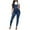 Dark Blue, variant on Women Clothes,Women Casual Pocket Jean Leggings Hole Splice Trouser Rompers Pant Bib Pants