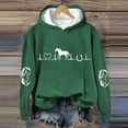 thumbnail image 2 of frariair Equestrian Graphic Print Hooded Fleece Sweatshirt Women Casual Loose Fit Long Sleeve Pullover Top For Winter Comfort Green M, 2 of 4