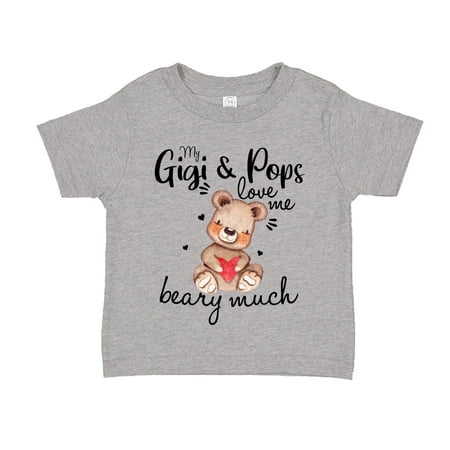 

My Gigi and Pops Love Me Beary Much Toddler T-Shirt 3T Athletic Heather