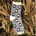 thumbnail image 6 of MZXELPRJD No Show Socks Womens Fun Socks Cute Penguin Animal Fun Novelty Cotton Gift, Ankle Compression Socks for Women Grey, 6 of 6