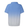 thumbnail image 6 of Yubnlvae 2025 Women's Trendy Summer Collared Blouses - Short Sleeve, Wrinkle-Resistant, Lightweight for Vacation & Office Casual Sky Blue S, 6 of 7