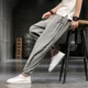 thumbnail image 2 of Pantalones anchos y holgados de lino para hombre, pantalones casuales finos y sueltos de verano para hombre, ropa de calle estilo harén, promoción, ropa estética original y popular, 2 of 5