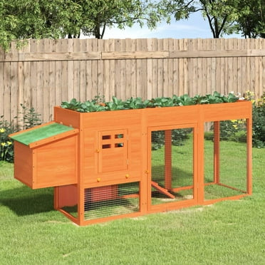 vidaXL Chicken Coop Brown 80.3"x19.7"x33.1" Solid Wood Pine