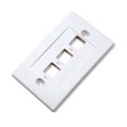 thumbnail image 1 of 3 Port Keystone Wallplate - 10pk, WH, 1 of 2