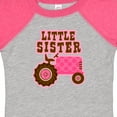 thumbnail image 4 of Inktastic Pink Tractor Little Sister Girls Baby Bodysuit, 4 of 5