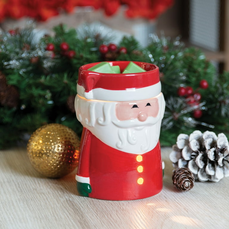 Christmas Wax Melt Warmer, Santa Christmas Tree Decor Ceramic Wax Warmer  for