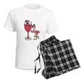 thumbnail image 4 of CafePress - Flamingo In Wine Glass Pajamas - Women's Short Sleeve Print T-Shirt and Pants Light Cotton Pajama Set, 4 of 7