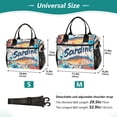 thumbnail image 4 of FORMRS Insulated Lunch Bag for Work School Unisex Large Capacity Cooler with Shoulder Strap, Yellow Sardines Pattern, 4 of 6
