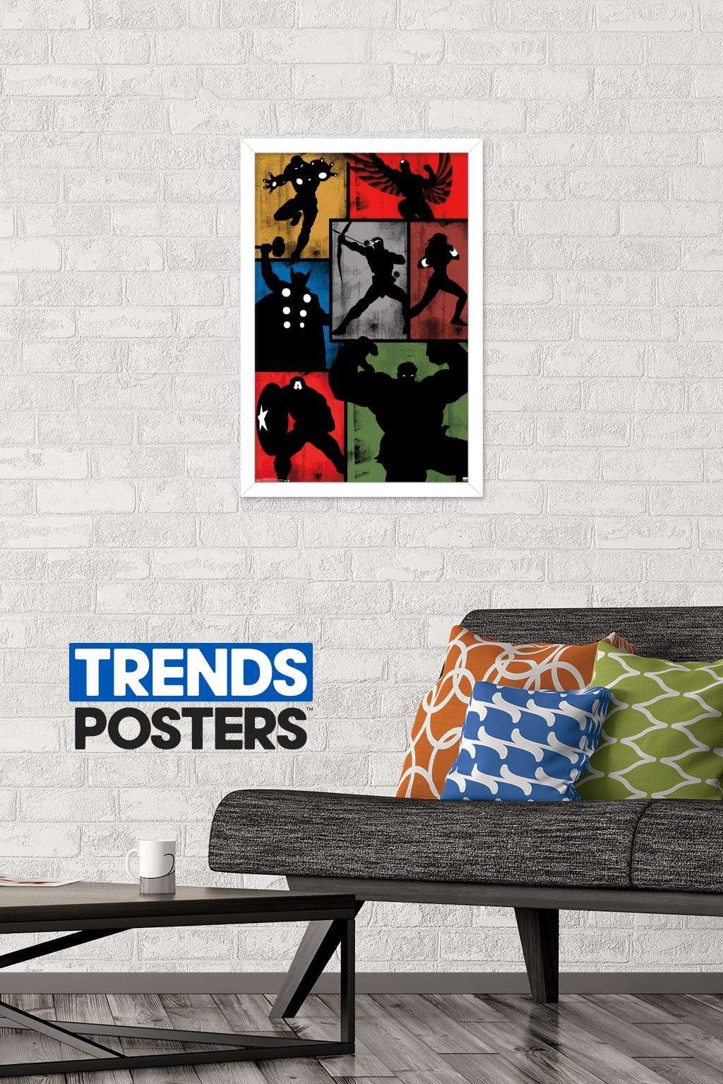 Marvel Comics - Avengers - Simplistic Grid Wall Poster, 14.725" x 22.375", Framed