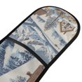thumbnail image 4 of Yayeee Double Oven Mitt Kitchen Heat Resistant Baking 35" x7" Quilted Glove, Blue Snowy Mountain, 4 of 6