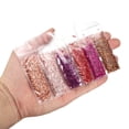 thumbnail image 5 of Uxcell Crushed Glass Chips, 1-4mm Irregular Sequins Metallic Color Glass 28g Pink, Rose Red, Red, Purple, Bright Red, Khaki, 5 of 5