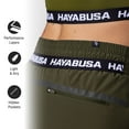 thumbnail image 2 of Hayabusa Women's Mid Rise Layered Shorts - Olive, Small, 2 of 6