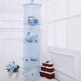thumbnail image 1 of PENGXIANG Mesh Hanging Storage 4 Compartiments Pliants pour Enfants Sac de Rangement Sèche-Linge Panier Net, 1 of 10