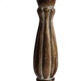 thumbnail image 4 of Benzara Handmade Wooden Candle Holder with Pillar Base Support, Distressed Brown, Set of 3, 4 of 4