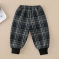 thumbnail image 4 of XUELUO Toddler Boys Pants Girls Cartoon Plaid Print Winter Warm Long Sweatpants Trousers Pant Outwear,Gray,2-3 Years, 4 of 4