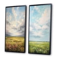thumbnail image 3 of Designart "pasture Bold Horizon II" Meadow Framed Wall Art Set Of 2 - Green Landscapes Frame Gallery Set For Office Decor, 3 of 7