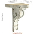 thumbnail image 4 of Wood Corbels Sets of 2 Wooden Shelf Brackets Corbels for Shelf Shabby White Wood Corbel Brackets Vintage Style, 6.5" x 4.9" x 8.7", 4 of 10