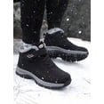 thumbnail image 1 of Women's Winter Thickened Fleece Lace-up Outdoor Hiking Snow Boots, Anti-slip, Daily Casual Sneakers, 1 of 4