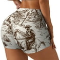 thumbnail image 2 of Qekee Western Desert Cowboys3 Women Workout Shorts, Sports shorts, Scrunch Butt Lifting Gym Shorts, Breathable Soft - XX-Large, 2 of 9