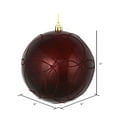 thumbnail image 3 of Vickerman 6" Burgundy Candy Ornament with Circle Glitter Pattern, 3 per Bag, 3 of 4