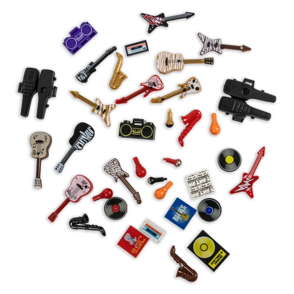 Brick Loot Music Instrument Building Set Minifigure Accessories 38 Piece Compatible with Major Brands