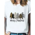thumbnail image 1 of Ropa con estampado de Feliz Navidad de Año Nuevo para mujer, camisetas de estilo informal con estampado de ciervo de Navidad lindo, moda, 1 of 5