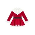 thumbnail image 4 of inhzoy Kids Girls Figure Skating Dance Dress Leotard Miss Santa Claus Dress-Up Red 12, 4 of 7