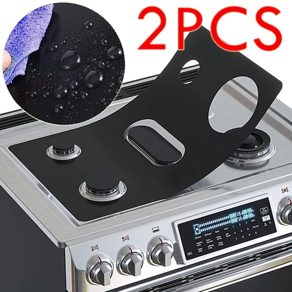 Reusable Stove Cover, Stove Top Protectors for Samsung Gas Range,Non-Stick Covers,Washable Gas Stove Liner to Keep Stovetop Clean,Black,2Pcs