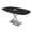 Black Cypress, variant on 5 Foot Arc Boat Conference Room Table with X Base Data And Electric