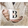 thumbnail image 3 of Koyal Wholesale Stainless Steel Campfire Coffee Mug, Blush Floral Monogram, Letter B, 3 of 5