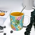 thumbnail image 5 of Yiaed Cute Pineapples Print Ceramics Coffee,Large Handle Design,Extra Large Tea and Coffee Cup for Office and Home Mugs, 5 of 6