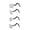 black, variant on 4pcs Mix Shape CZ Nose Stud Rings Piercing Jewelry Surgical Stainless Steel --silver