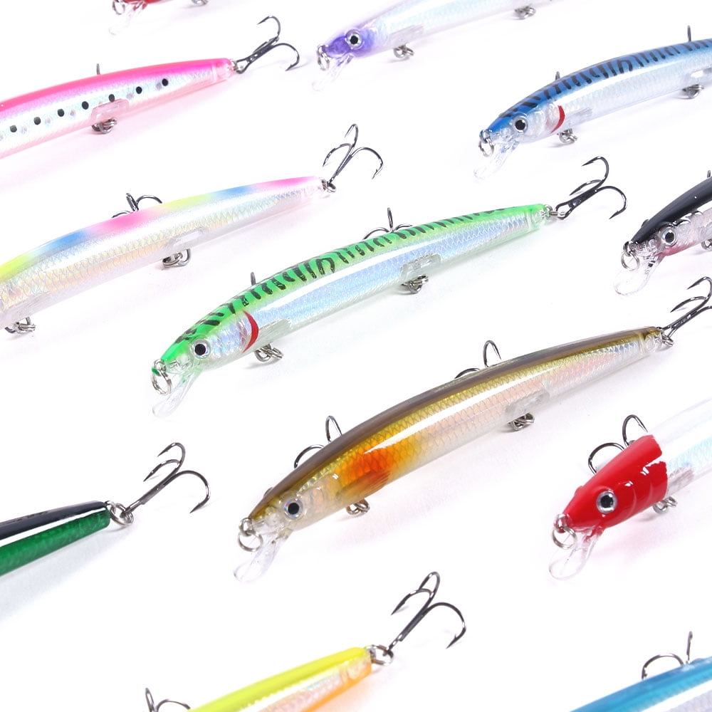 HENGJIA Fishing Lures Large Hard Bait Minnow VIB Lure with Treble Hook Life-Like Swimbait Fishing Bait Popper Crankbait Sinking Lure for Bass Trout Walleye Redfish