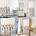 thumbnail image 6 of Spring Flowers Vase Fabric Shower Curtain Floral Leaf Washable Shower Curtains for Bathroom, Waterproof Bath Curtain with Hooks Home Decor 72x84in, 6 of 8
