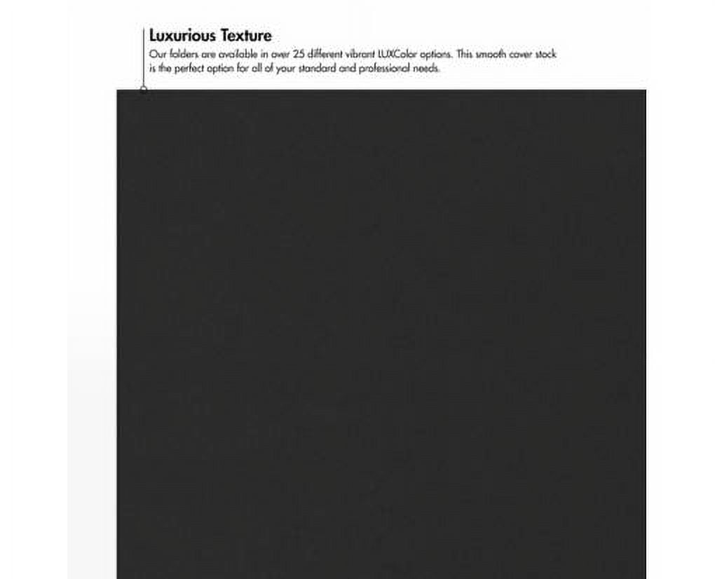 LUXPaper 9 x 12 Presentation Folder, Midnight Black, 250/Pack