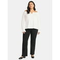 thumbnail image 2 of Terra & Sky Women's Plus Off the Shoulder Top with Long Sleeves, Sizes 0X-5X, 2 of 4