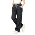 thumbnail image 4 of Landzoo Little Girls Cargo Pants Straight Leg With Pockets And Drawstring Fall Casual Kid Girls Baggy Trousers, 4 of 7