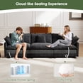 thumbnail image 5 of BedLuxury 111.5’’ Modular Sectional Sofa, Modern Chenille Deep Seat Cloud Couches for Living Room, Apartment, Office, 3-Seat, Black, 5 of 9