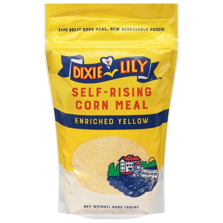 Dixie Lily Self-Rising Corn Meal Enriched Yellow 20 oz Resealable Pouch