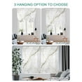 thumbnail image 4 of Marble Tie Up Curtains for Windows 63 Inch Length Balloon Curtains Kitchen Adjustable Balloon Window Shade Grey Golden Crack Minimalistic Abstract Tie Up Valance Bathroom Curtain Window 42"x63", 4 of 6