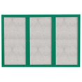 thumbnail image 1 of Aarco Products ODCC4872-3RIG 3-Door Illuminated Outdoor Enclosed Bulletin Board - Green, 1 of 3
