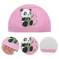 thumbnail image 3 of Unique Bargains 1 Pc Knitted PU Elastic Cartoon Animal Swim Cap Pink, 3 of 6