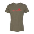 thumbnail image 3 of Dog Heartbeat | Paw Print EKG Lifeline | Veterinarian Vet Tech Dog Lover Mens Premium Tri Blend T-Shirt, Military Green, Large, 3 of 5