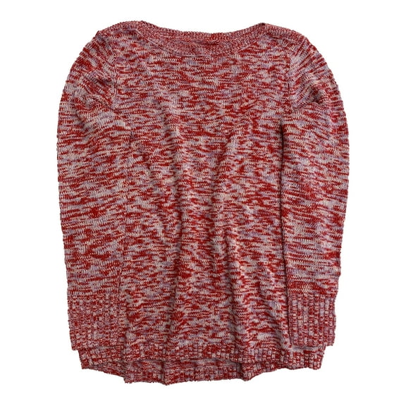 Womens Metallic Red & Pink Heather Sparkle Christmas Holiday Sweater Medium