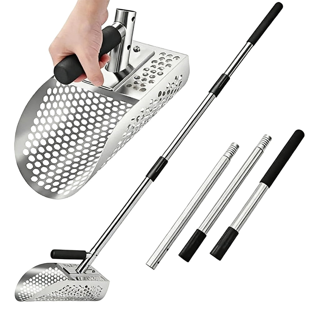 PatungKu 304 Stainless Steel Metal Detector Sand Scoops For Efficient Treasure Hunting